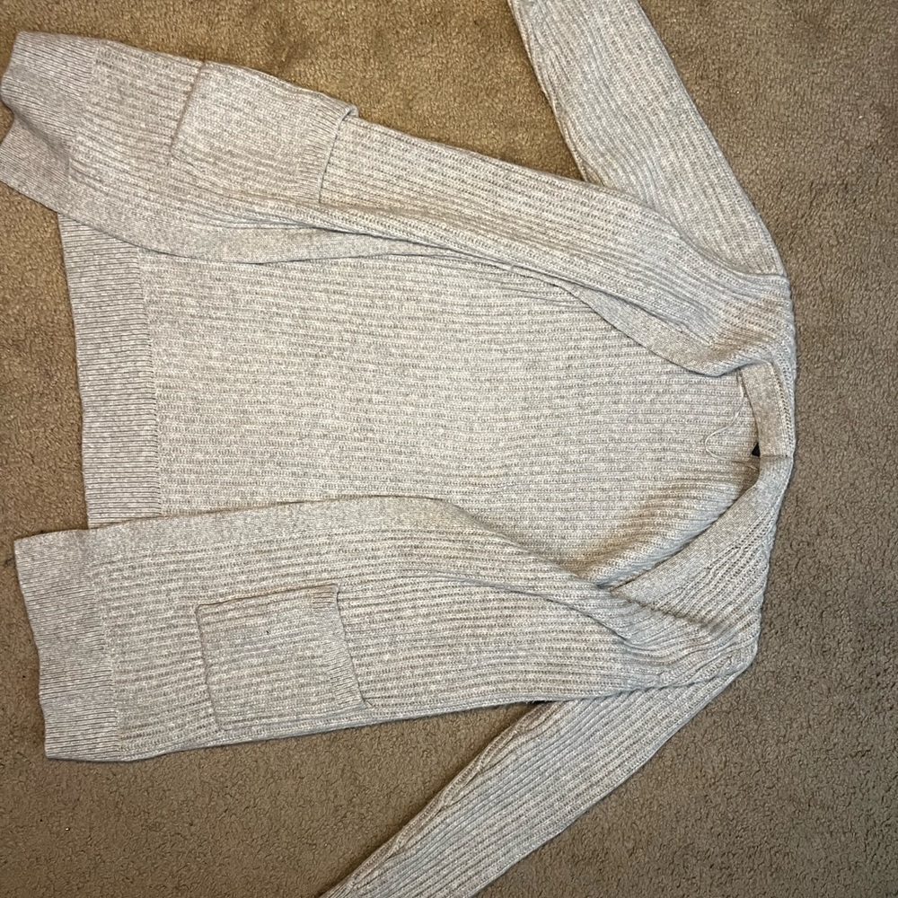 Banana Republic Heather Gray Knit Cardigan